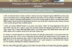 Twinning as an effective strategy to graduate NGOs into successful enterprises