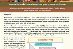 Women at the market: Innovative pro-poor green gram market dynamics